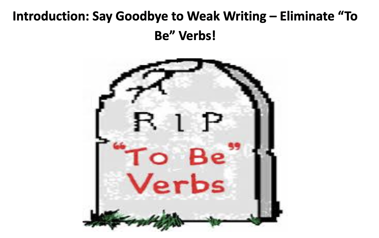 How to Eliminate "To Be" Verbs in Writing for Stronger, More Engaging Sentences